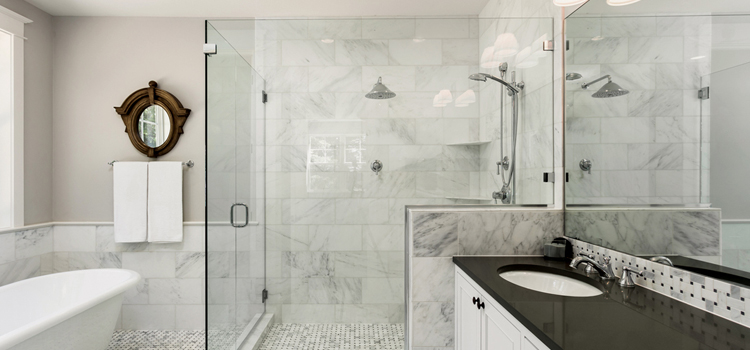 bathroom shower door installation in Ashland